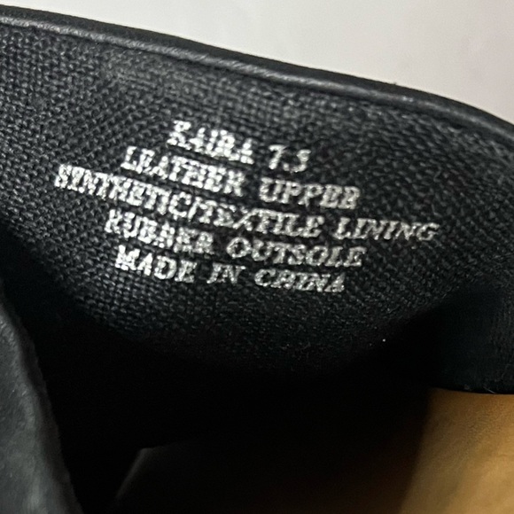 Dolce Vita Women’s Black Leather Slide Sandals, Size 7.5M, Block Heel - Picture 3 of 9